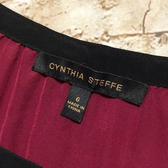 Cynthia Steffe Silk Cap-Sleeve Blouse - Picture 7 of 8